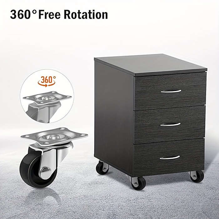 Heavy Duty Mini Caster - Rigid Non-Swivel Pp Plastic Roller With Metal Top Plate
