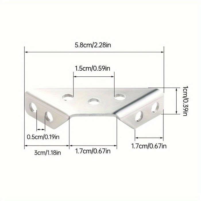 32-Piece Stainless Steel Angle Bracket Set