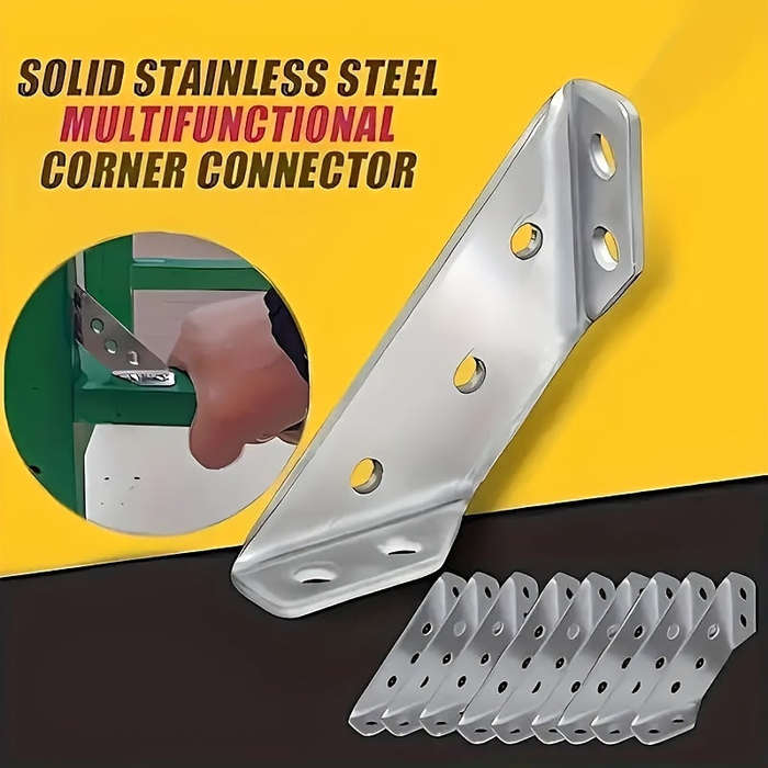 32-Piece Stainless Steel Angle Bracket Set