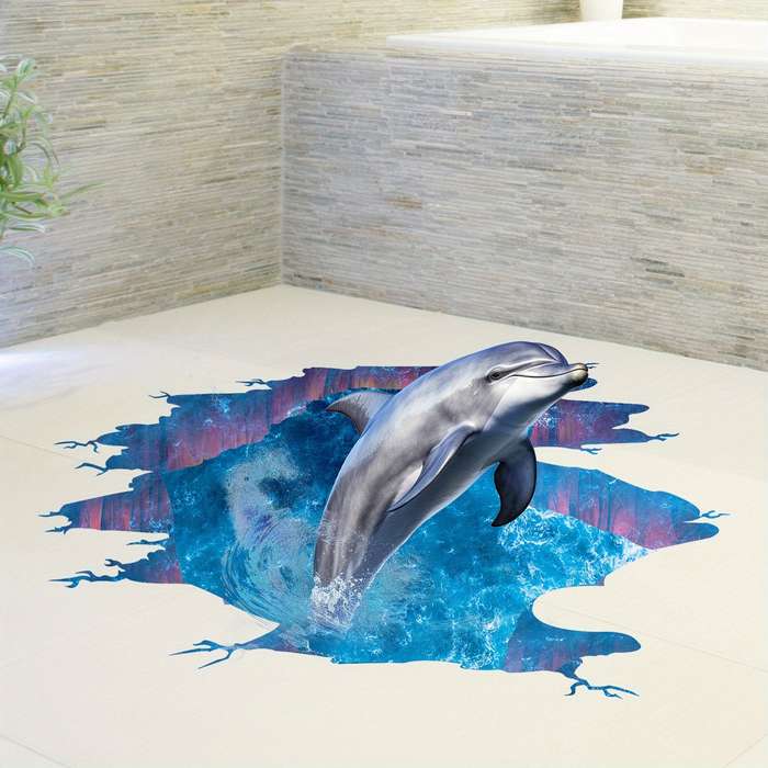 Dolphin Wall Sticker3D Undersea Sticker