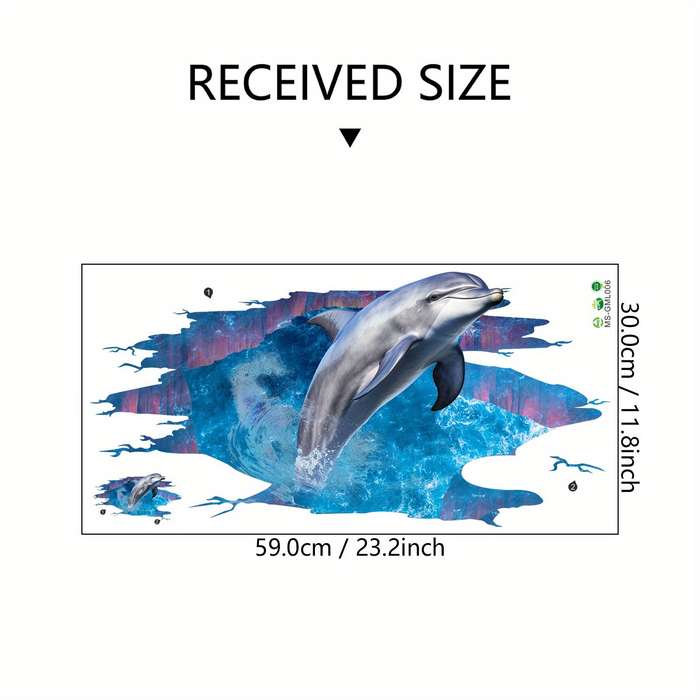 Dolphin Wall Sticker3D Undersea Sticker