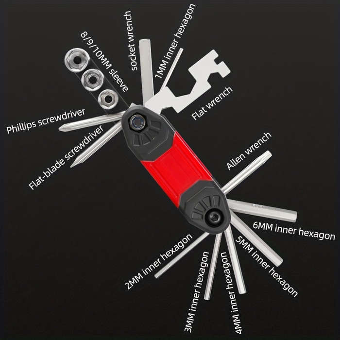 Multifunctional 16 In 1 Foldable Stainless Steel Rivet Removal Professional Pliers