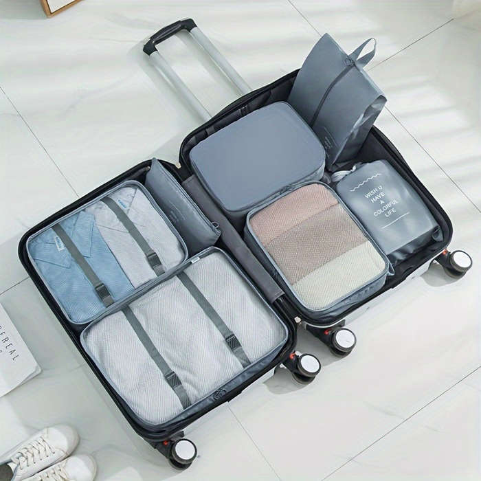 Spacious And Lightweight 7-Piece Ultimate Travel Storage Set
