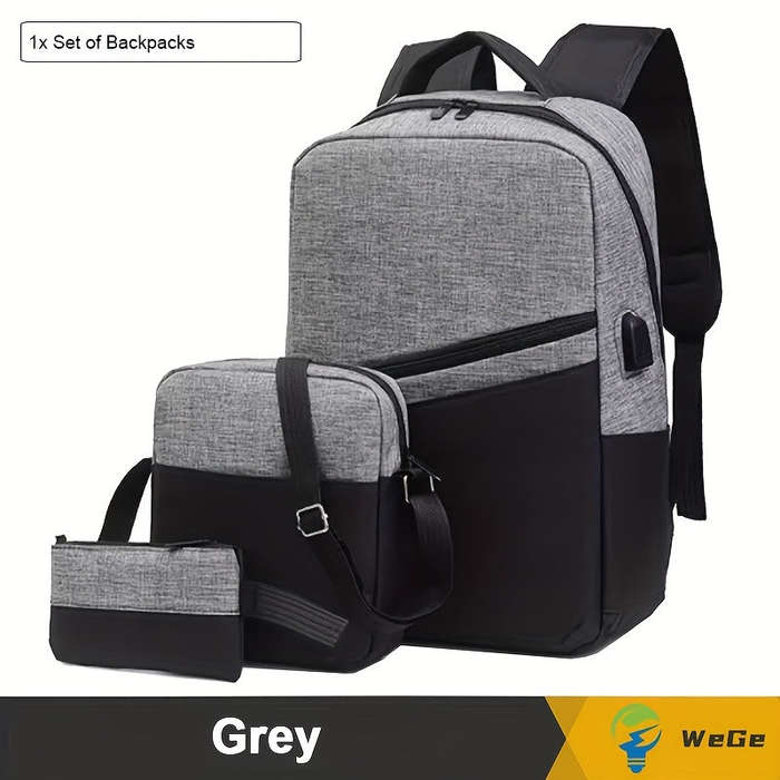 Multifunctional 3-Piece Business Travel Backpack