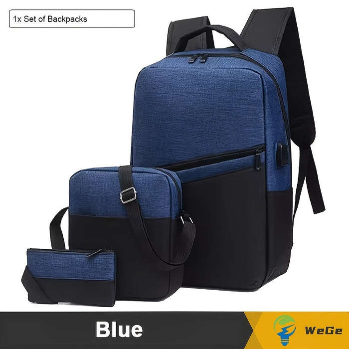 Multifunctional 3-Piece Business Travel Backpack