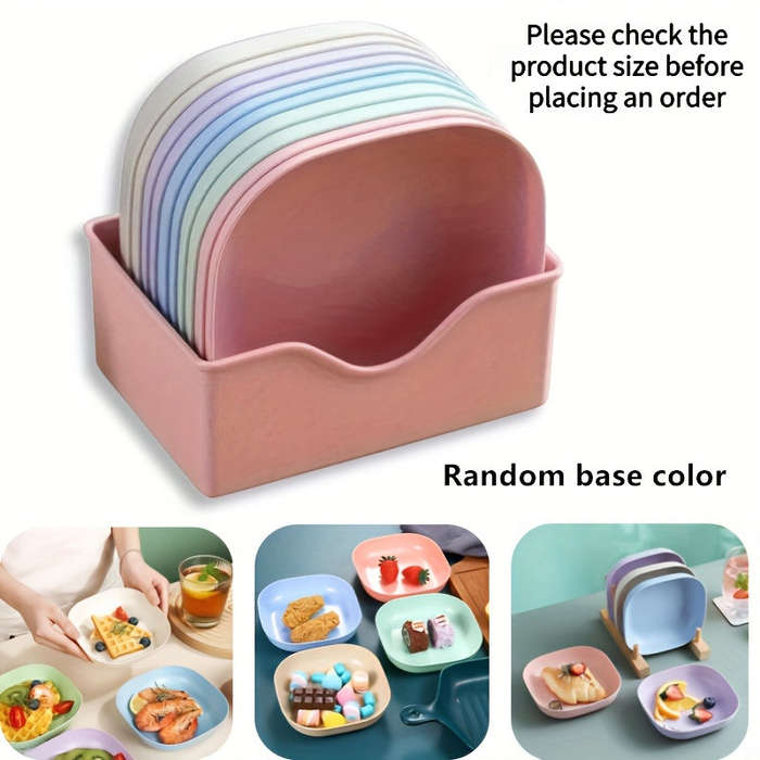 10-Pack Plastic Trays With Rack