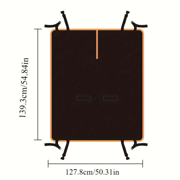 1pc Waterproof Foldable Pet Car Seat Cover