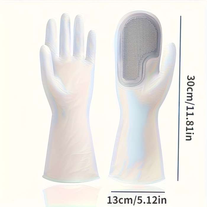 Silicone Magic Brush Latex Dishwashing GlovesWaterproof