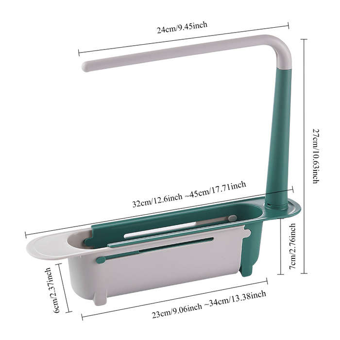 1pc Expandable Kitchen Sink Caddy Organizer