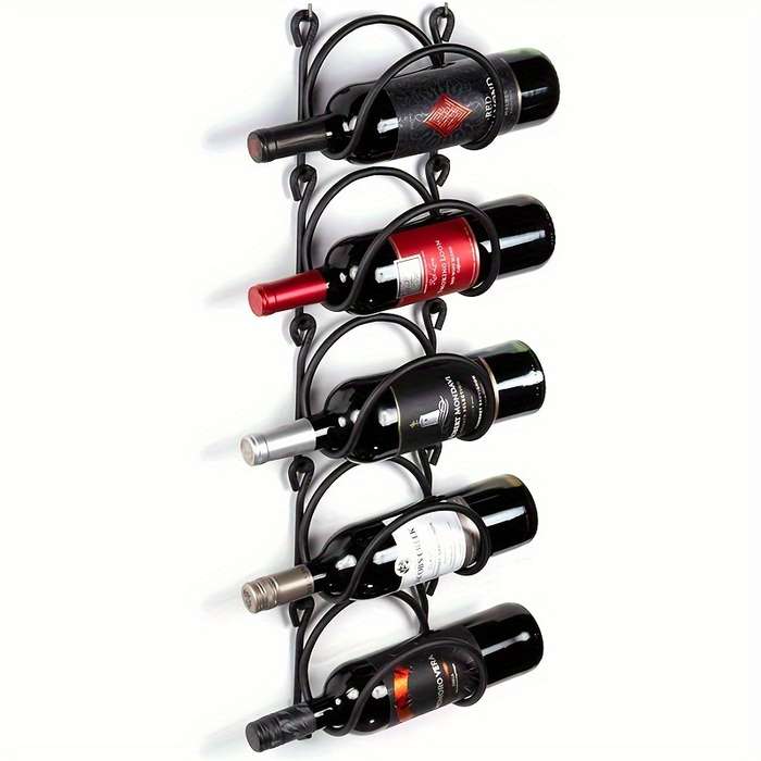 Space-Saving 2-Tier Black Metal Wall Shelf Set