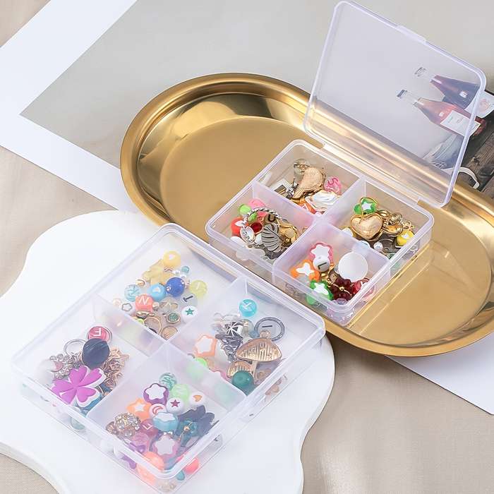 1pc MINGXUAN Portable Clear Plastic Jewelry Box