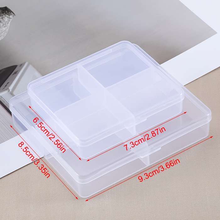 1pc MINGXUAN Portable Clear Plastic Jewelry Box