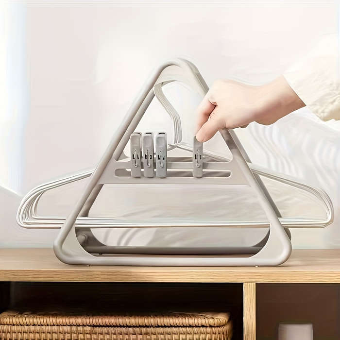 1pc Plastic Hanging Clothes Hanger Organizer Rack