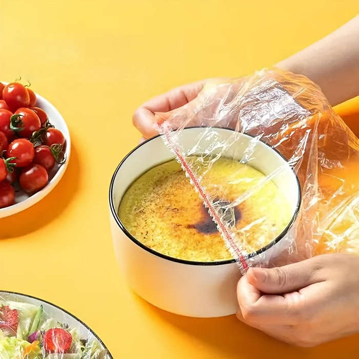 300pcs Plastic Packaging Covers Disposable Kitchen Supplies