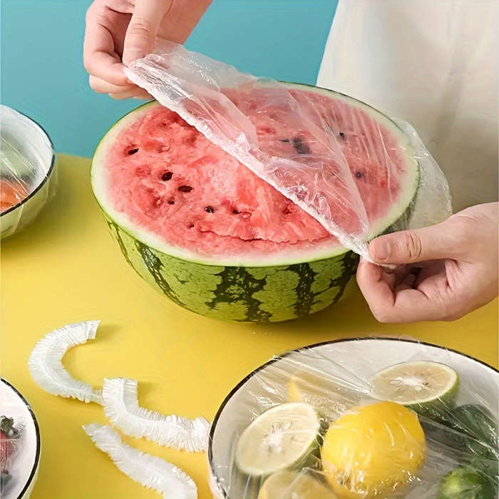 300pcs Plastic Packaging Covers Disposable Kitchen Supplies