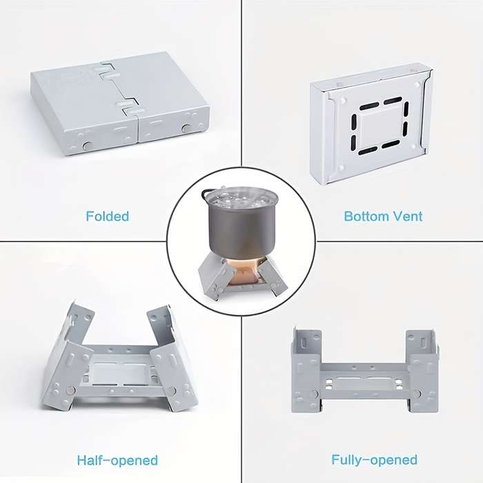 Portable Stainless Steel Folding Alcohol Stove