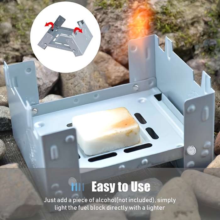 Portable Stainless Steel Folding Alcohol Stove