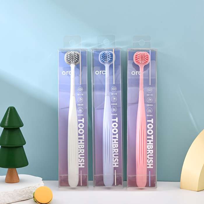 1pc Premium 3-Sided Soft Bristle Toothbrush