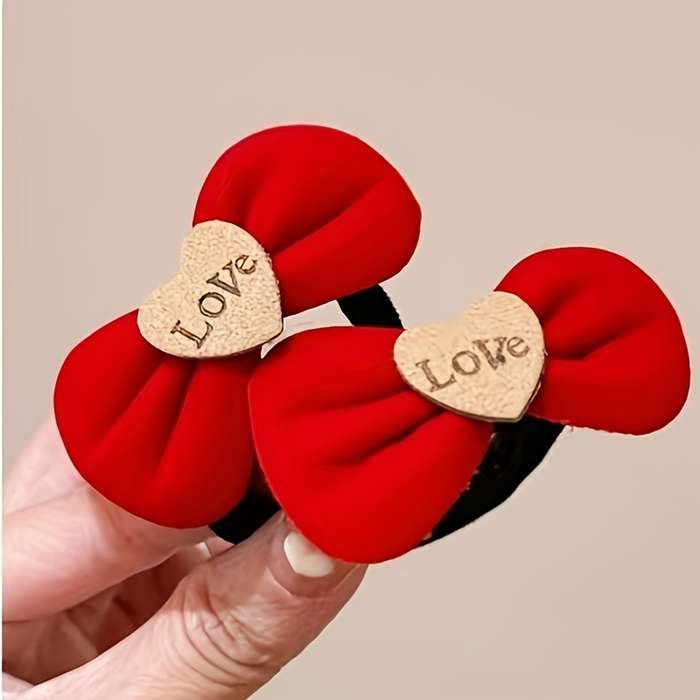 Red Velvet Hair Ties
