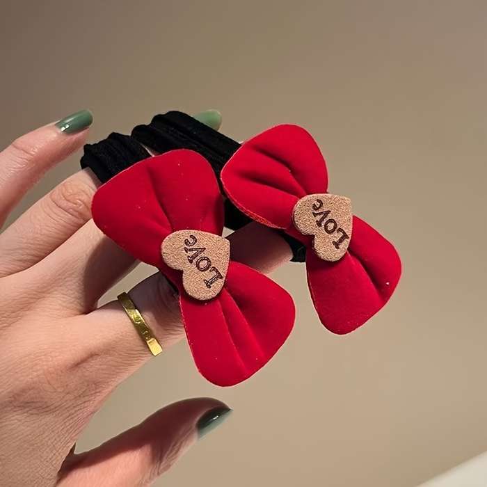 Red Velvet Hair Ties