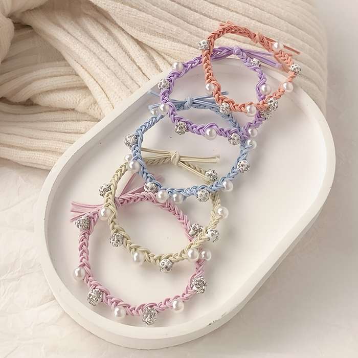 5pcs Mixed Color Elastic Hair