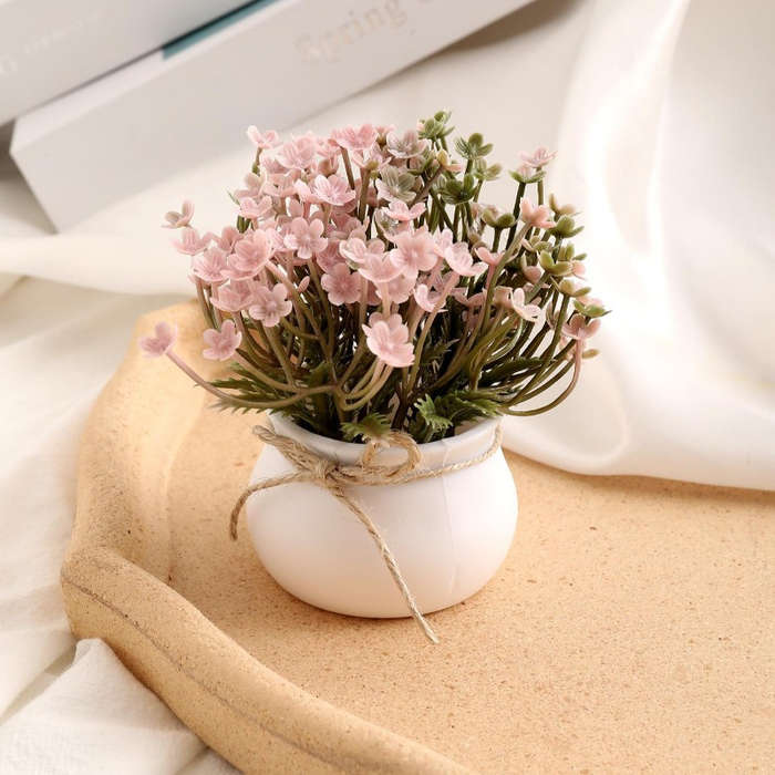 Charming Youngsters Pink Artificial Potted Plant