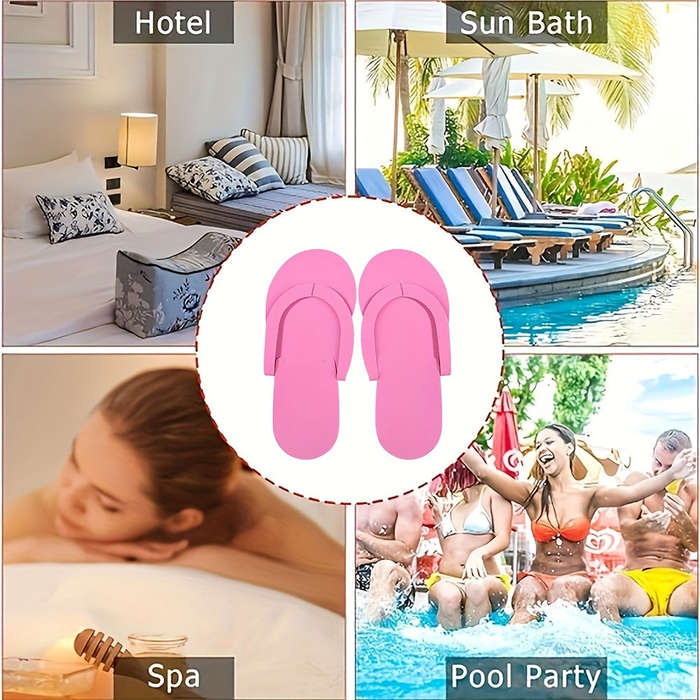 2-Pack Disposable Foam Pedicure Slippers