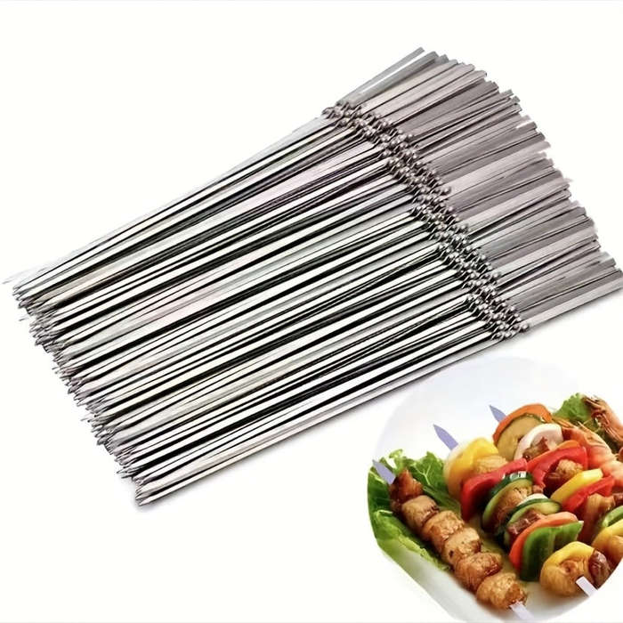 10-Piece Stainless Steel Grill Skewers