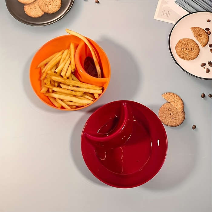 1pc Plastic Snack Serving Bowl Set