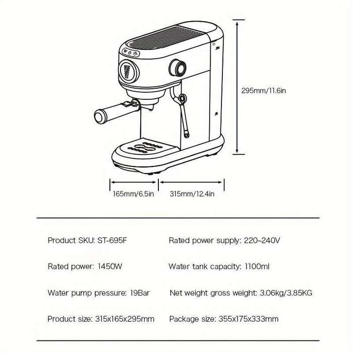 Stainless Steel Espresso Machine