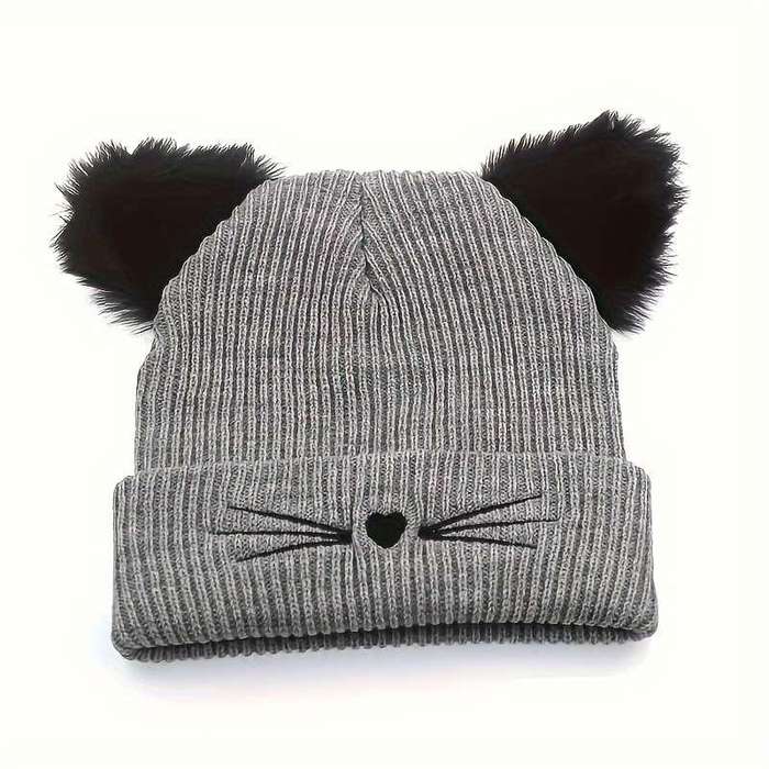 1pcs Women's Cute Cat Ear Knitted Hat