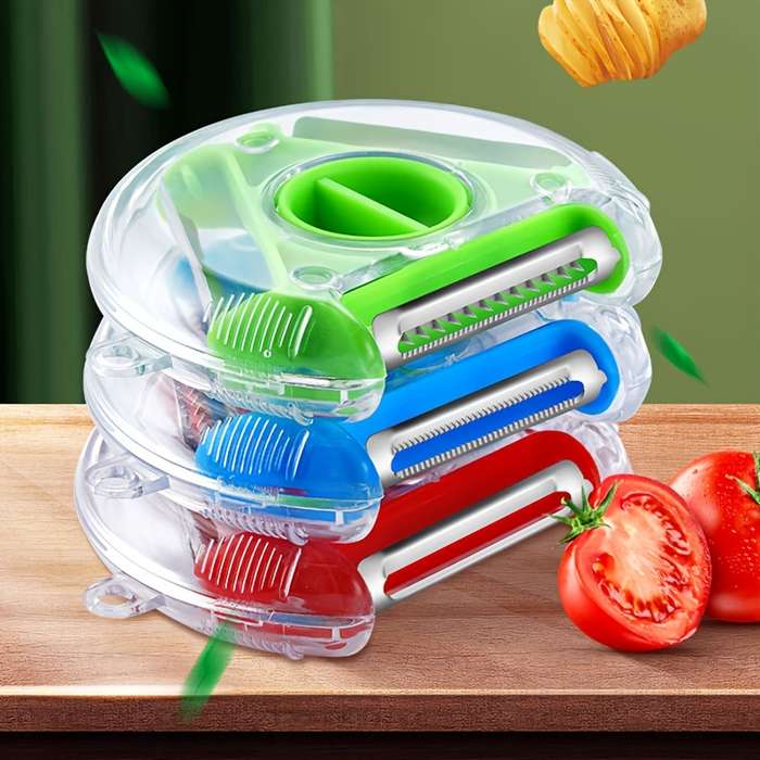3-in-1 Stainless Steel Kitchen Peeler
