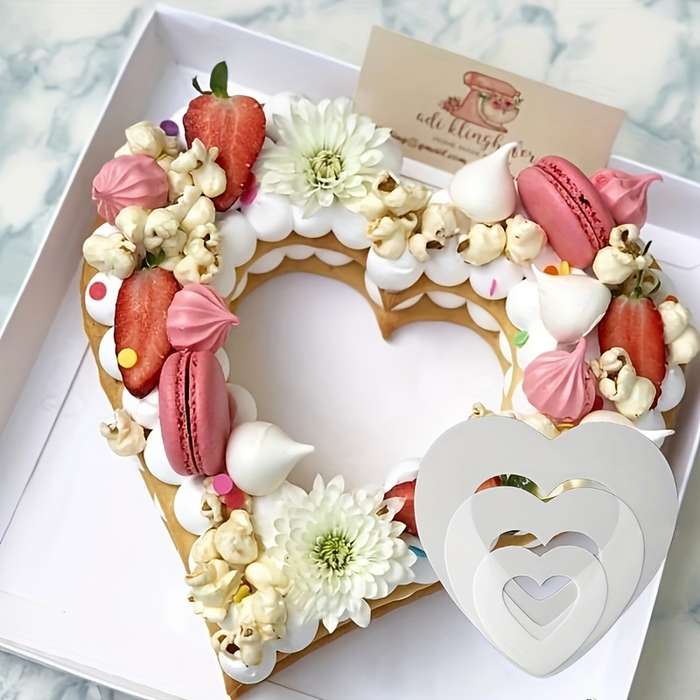 1PC PE Material Heart Shaped Cake Mold