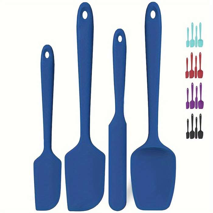 4pcs Heat Resistant Silicone Spatula Set