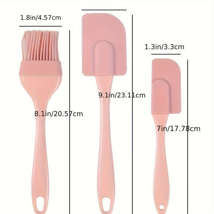 3pcs Silicone Spatula