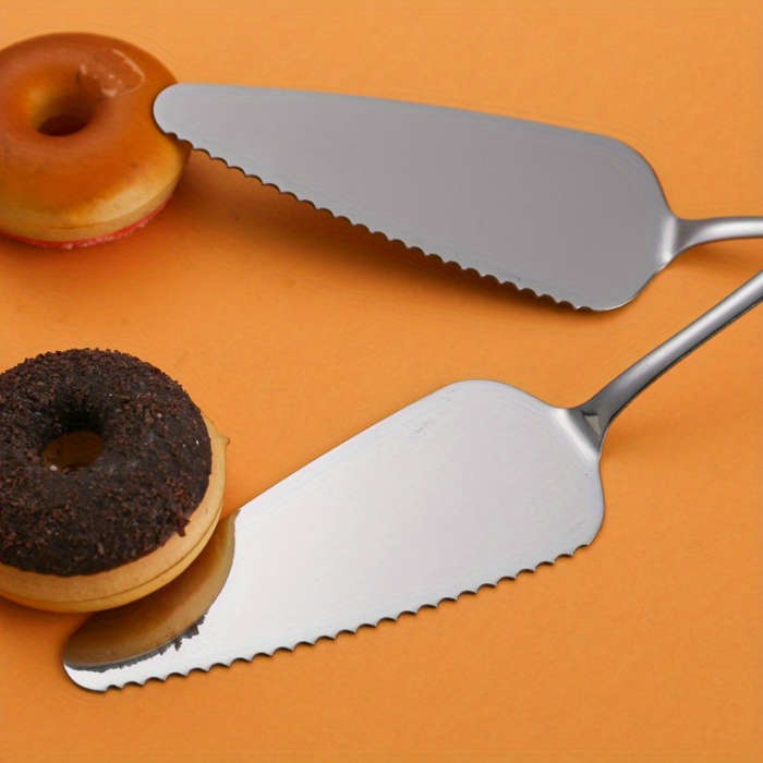 1pc Stainless Steel Cake Server with Serrated Edge
