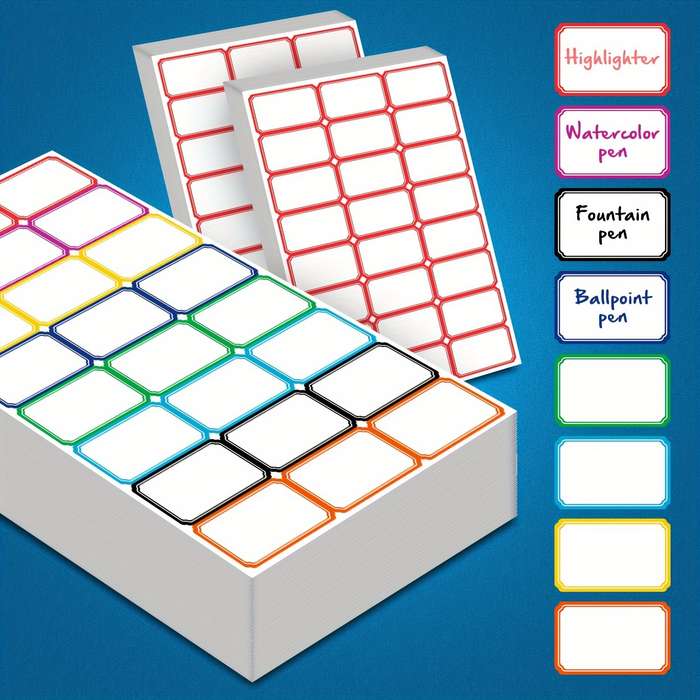 1200 Labels 8 Colors Blank Writable
