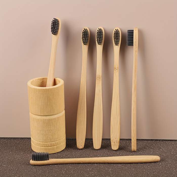 6pcs Bamboo Toothbrush
