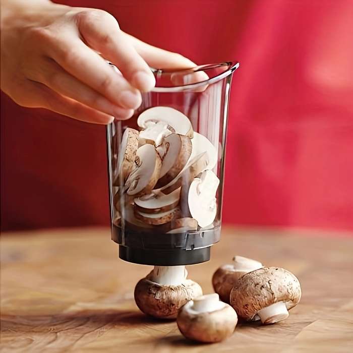 3-in-1 Manual Slicer Cup with Carbon Steel Blades