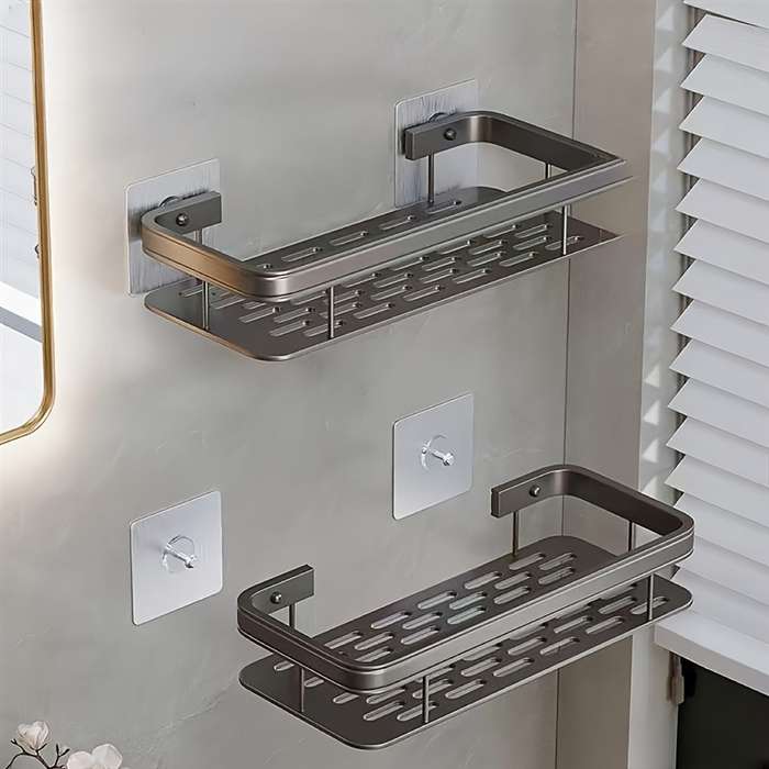 Easy-Install Aluminum Wall Shelf