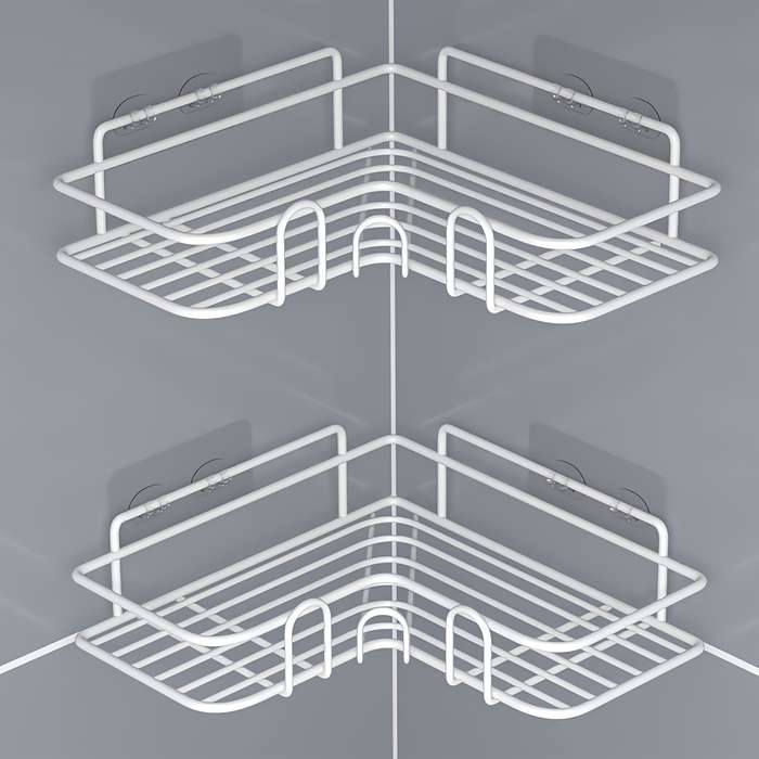 1pc Easy-Install Corner Shower Shelf