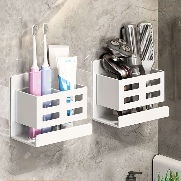 Versatile Wall-Mounted Bathroom Organizer