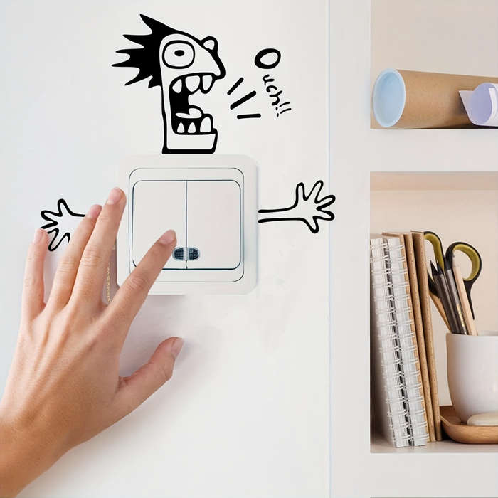 1pc Funny Character Outlet Sticker