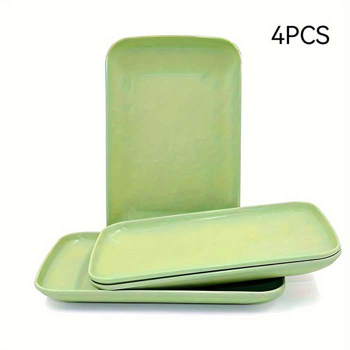 4pcs Rectangular Dinner Plates