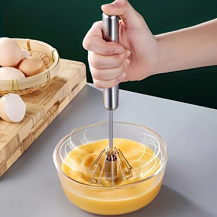 1pc 12-Inch Stainless Steel Egg Beater