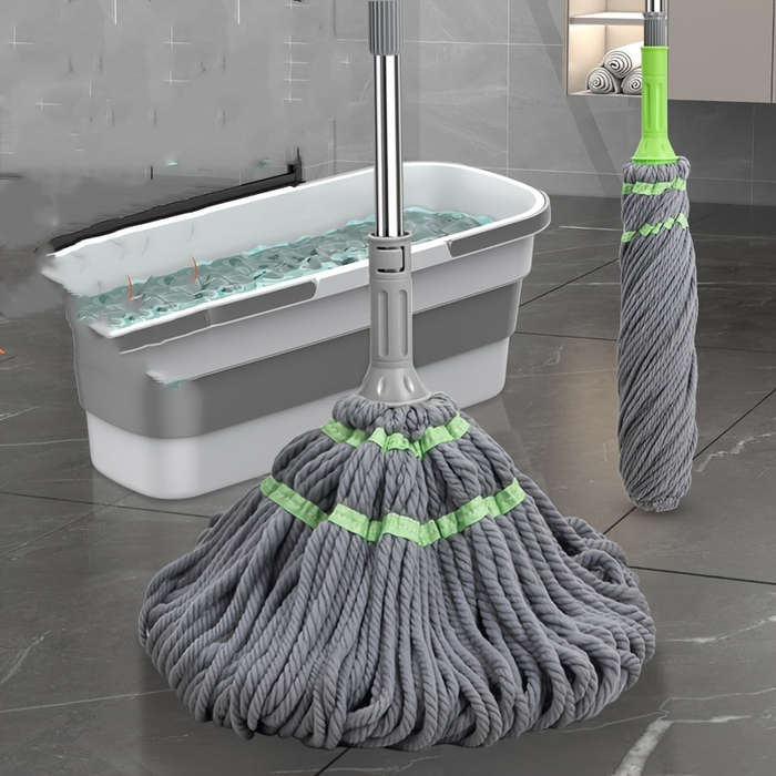 Microfiber Self-Wringing Wet Mop For All Floor Types