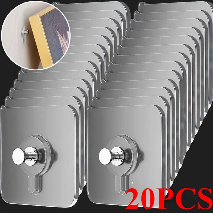 10pcs Easy-Install Self-Adhesive Wall Hooks