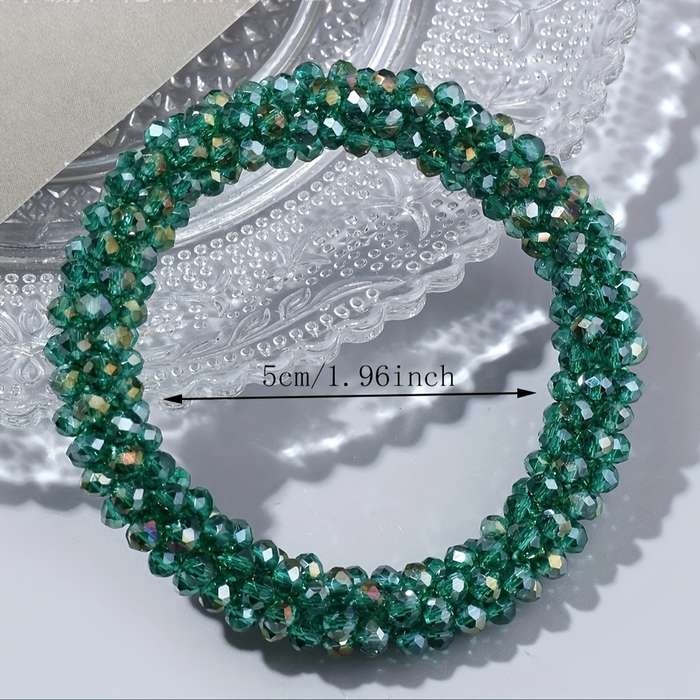 Crystal Handmade Beaded Hair Tie