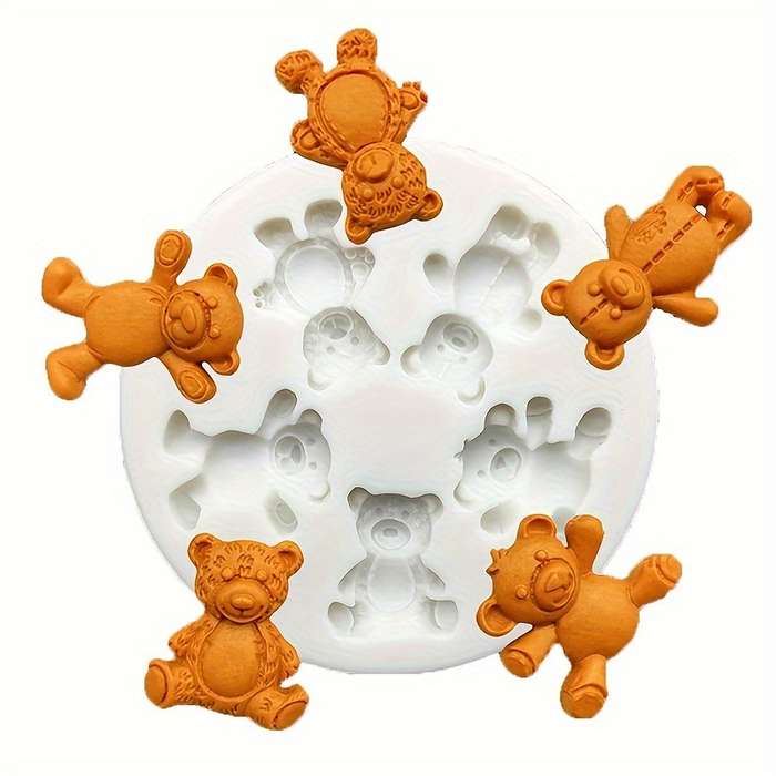 Silicone Bear Molds For Fondant Chocolate And Cake Decorating