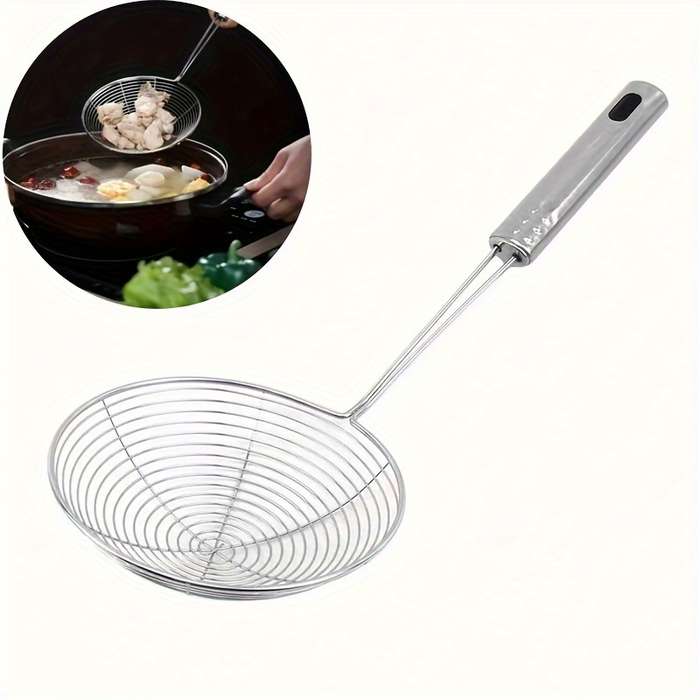 Stainless Steel Strainer Ladle with Handle - 1pc